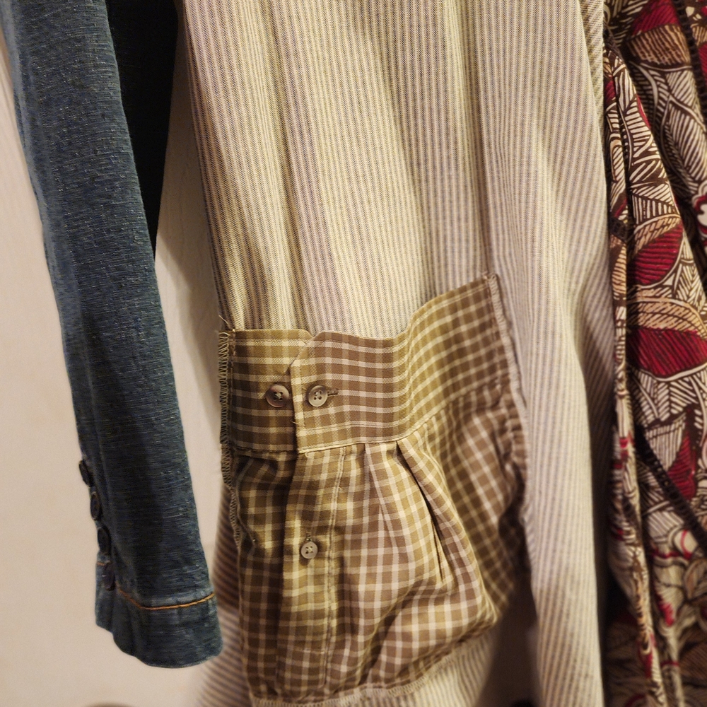 Denim And Patchwork Long Sleeve Jacket - image 5